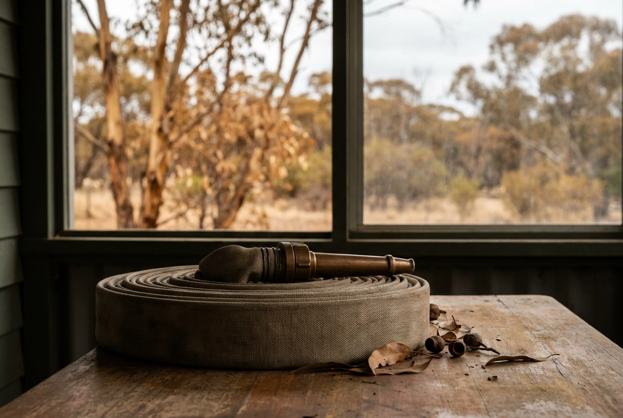Professional header image for educational tutorial: What Is Bushfire Property Preparation and Why Central Vic...